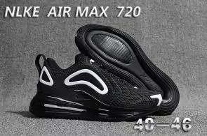 unisex nike air max 720 running chaussures cool black